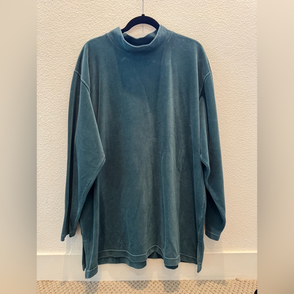Elizabeth by Liz Claiborne ribbed long sleeve mock turtleneck blouse - XXL